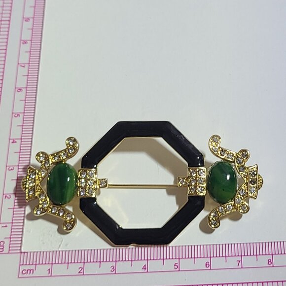 Dramatic Art Deco Style Vintage Brooch - Picture 3 of 10